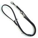 Laisse Champion en cuir noir - - L 200 x l 1,6 cm