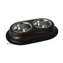 Gamelle double en inox couleur bronze - - petit mod�le : 2 x 0,45 L