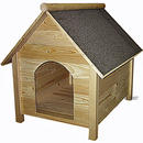 Niche pour chien en bois naturel - - L 95 x l 75 x H 100 cm