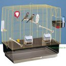 Cage pour perruches Record 4P, laiton - - L 60 cm x l 32 cm x H 57 cm