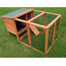Ensemble clapier à lapins Outback Confort + enclos - - lot : L 91 x l 61 x H 87 cm (taille M) + enclos