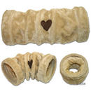 Tunnel Basinah en peluche pour chat - - beige