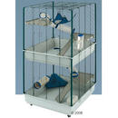 Cage pour furets Furet Tower - - cage bleu océan, bac gris