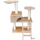 Arbre à chat Dionysos avec socle en bois - - beige
