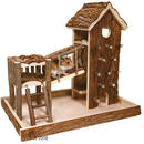 Aire de jeu pour rongeur Birger en bois naturel - L 36 x l 33 x H 26 cm