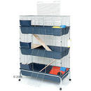 Cage pour rongeurs Essegi Baffy 120 � 3 niveaux - - bac bleu fonc�