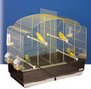 Cage pour perruches Canto, laiton - - L 71 cm x l 38 cm x H 60 cm