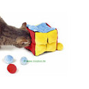 Cube en peluche avec 4 balles Catnip - - L 14 cm