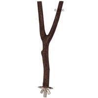 Perchoir en forme de Y en bois naturel - - longueur 35 cm