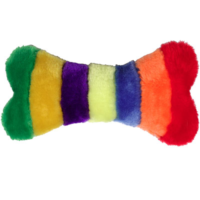 Os en peluche multicolore - 20 cm environ