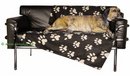 Couverture en fleece Barney - - L 150 x l 100 cm (noire � motif beige)