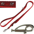 Laisse en nylon Pattes Red Dingo - - L 180 x l 1,8 cm