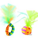 Jouet pour chat Playing Catnip Feathered Pair - - 2 jouets