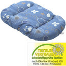 Coussin confort bleu marine-fleurs - - L 80 x l 65 x H 12 cm
